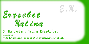 erzsebet malina business card